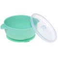 BPA-free 100% safe food grade silicone baby bowl with spoon heat and scald silicone tableware